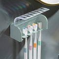 5-Slot Wall Mount Toothbrush Holder with Cover