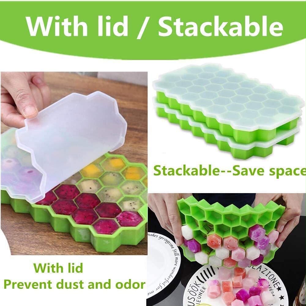 Honeycomb Ice Cube Tray With Lid