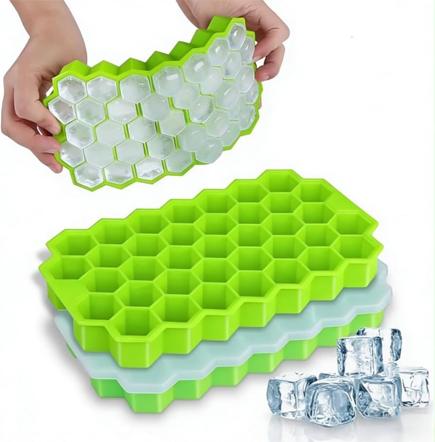 Honeycomb Ice Cube Tray With Lid