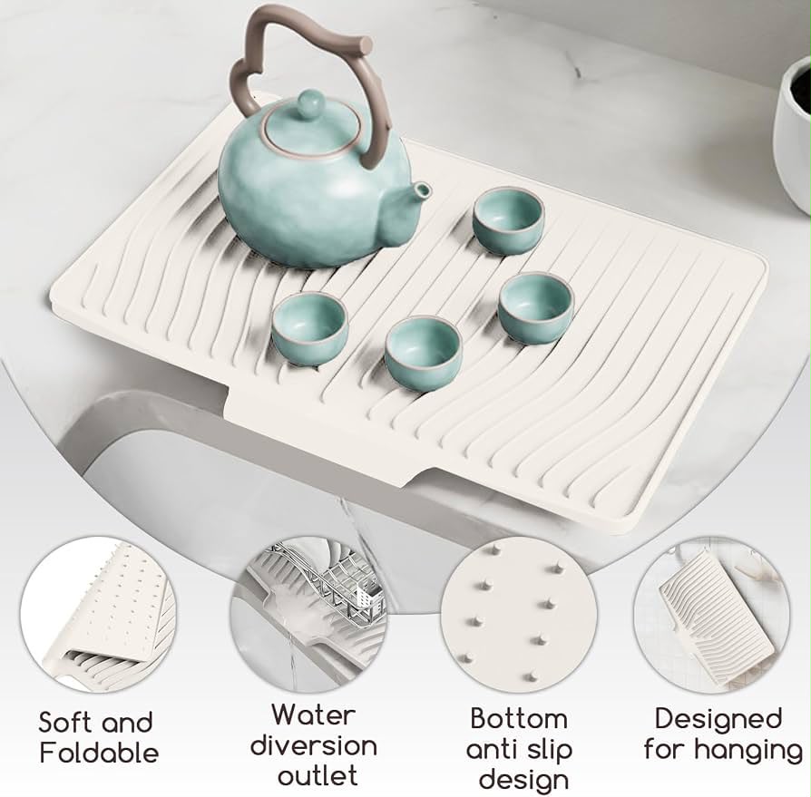 Large Silicone Dish Drying Mat for Kitchen Counter