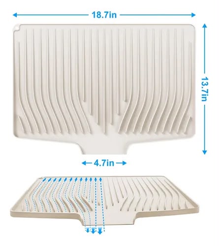 Large Silicone Dish Drying Mat for Kitchen Counter