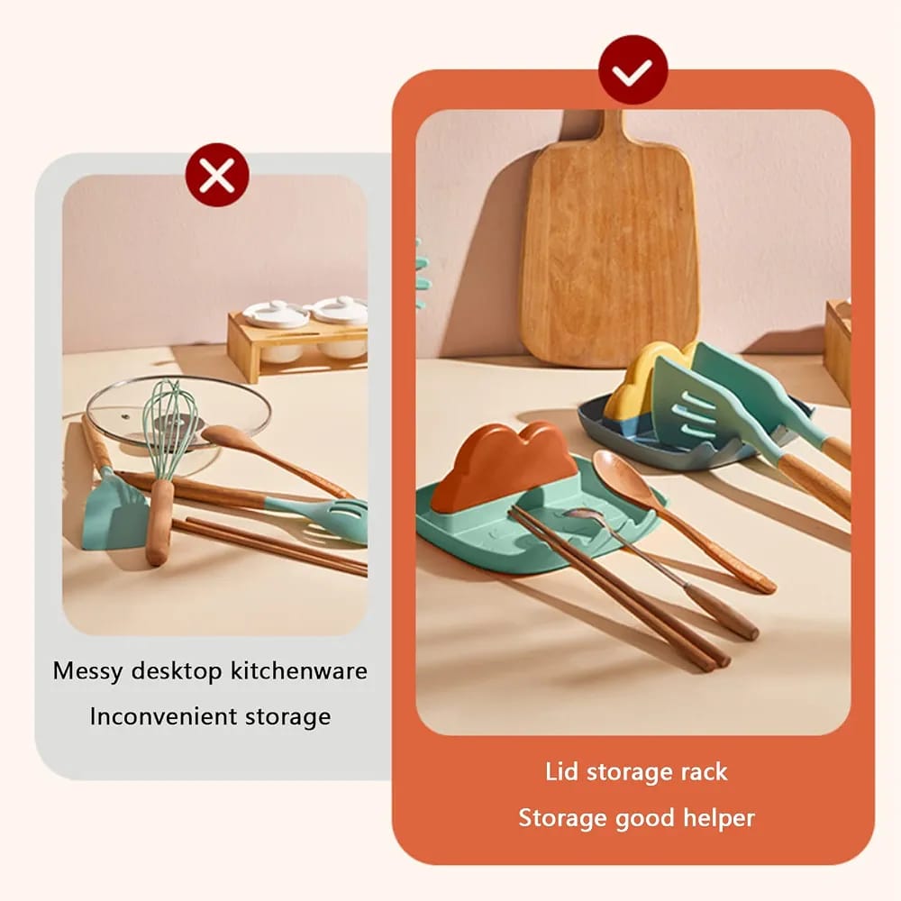 Kitchen Spoon Rest & Pot Lid Holder – Heat Resistant