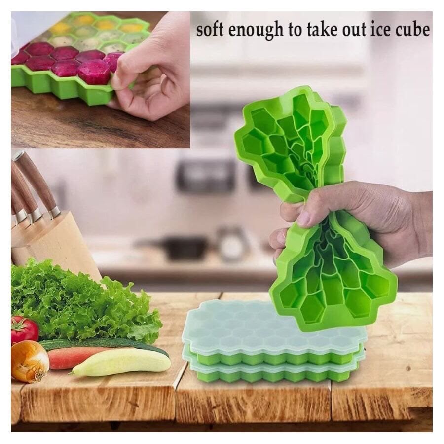 Honeycomb Ice Cube Tray With Lid